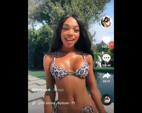 Teala Dunn Shows Pussy on Tik Tok