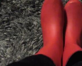 Squeaky Red Boots