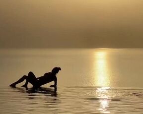 Monika Fox Esthetic Posing In The Sea