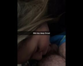 Hot milf sucks boyfriends dick on Snapchat.