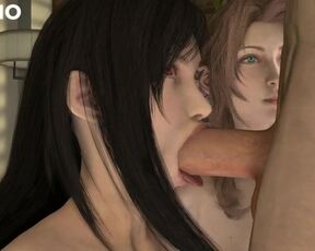 Tifa, and Aerith share a Cloud