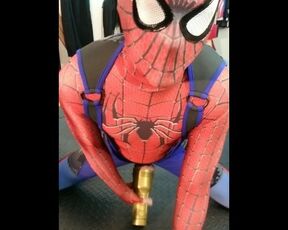 Spiderman and His Fleshlight No Cum Big Cock