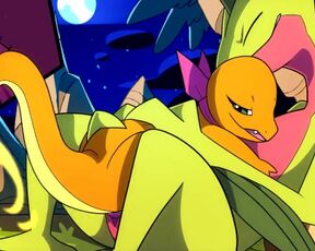 Patreon/Blitzdrachin : Charmander x Grovyle hentai furry yiff animation size difference cum inside