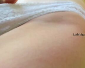 Cute Redhead lace panties teasing close-up touch pussy in panties