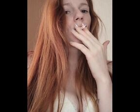 smoking redhead