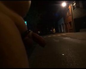 4 girls only: Azginim1 - Bare naked masturbation and cumshot in the middle of the street @Belgium, Tessenderlo, Stationsstraat