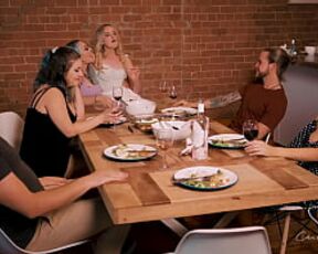 TEASER: Charlie invites her friends for dinner which ends up in a crazy group sex!