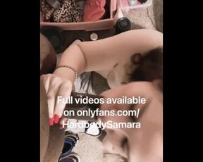 Onlyfans: @HardbodySamara watch me try to fit it down my throat