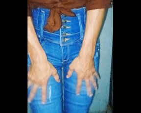 Wetlook Shower In Jeans