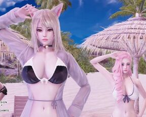 [MMD] Brave Girls - Chi Mat Ba Ram Ahri Kaisa Seraphine KDA Sexy Hot Dance League of legends Hentai