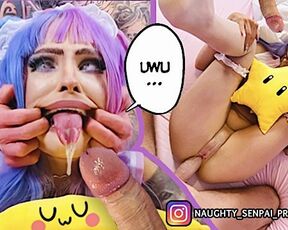 Let's DESTROY this E-GIRL SLUT !!! Rough Sex & Sloppy Blowjob - Real Hentai PMV - Ahegao Cosplay UwU