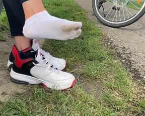 Dirty White Socks In A Park