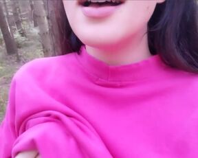 Outdoors risky JOI in the woods, your fantasy (GERMAN)