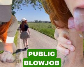 I suck cock and swallow a stranger's cum in public