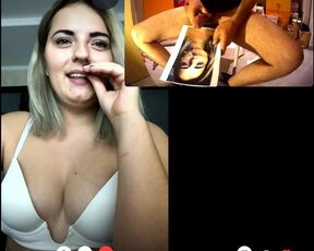 Cumtribute live on skype for Erika